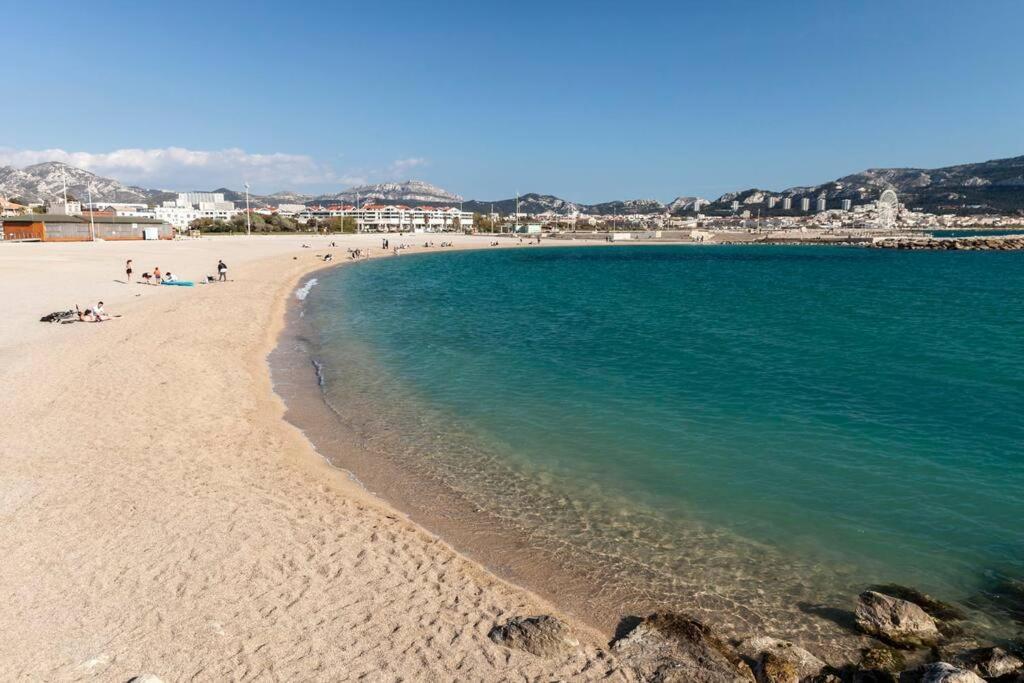 T2 Plage Prado-David, Parc Borely, Parking Privee Marseille Eksteriør bilde